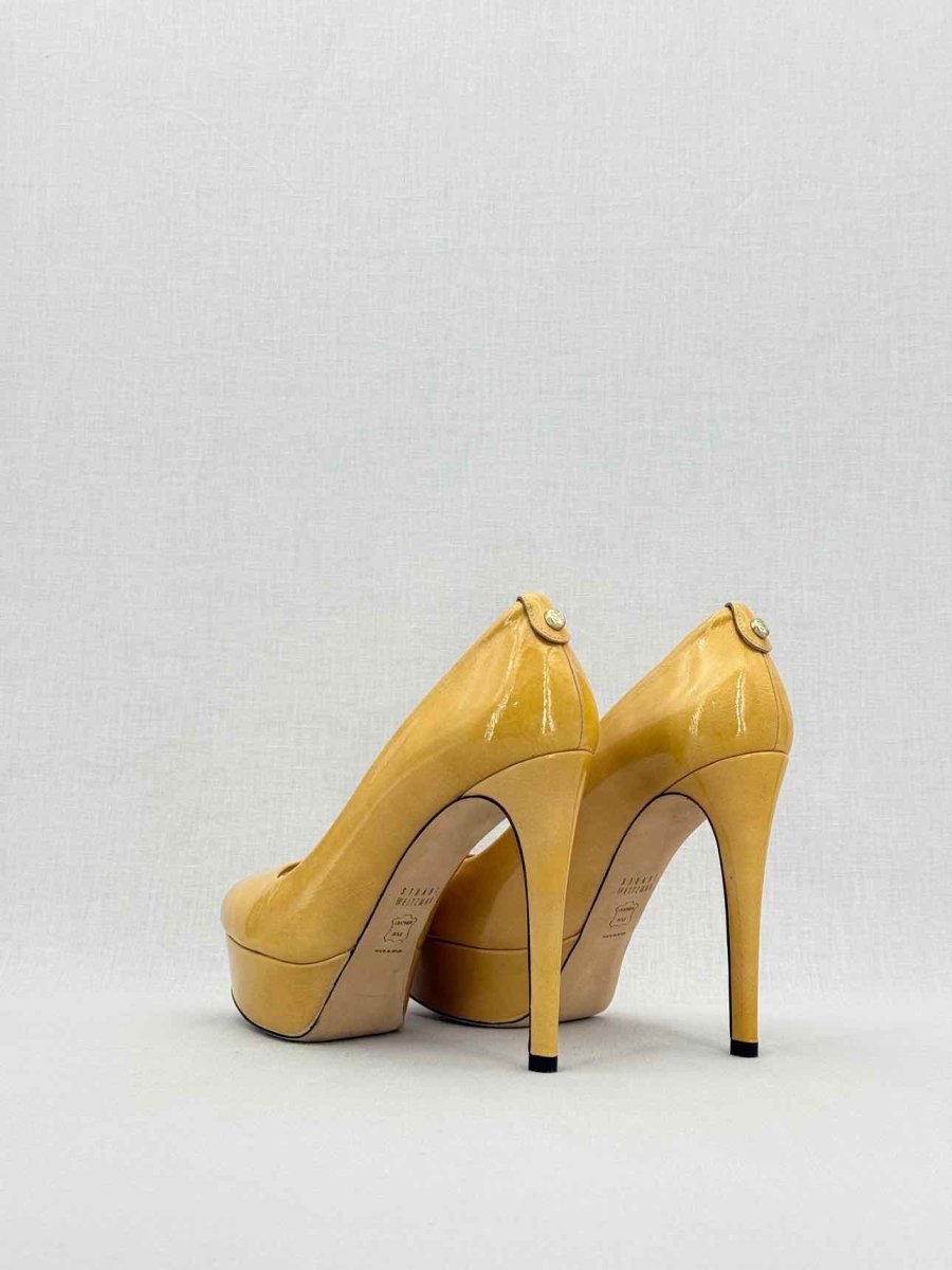 Pre - loved STUART WEITZMAN Open Toe Yellow Size EU 38 Pumps at Reems Closet