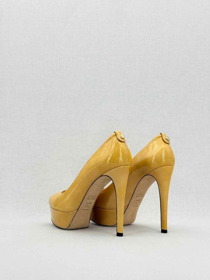 Pre - loved STUART WEITZMAN Open Toe Yellow Size EU 38 Pumps at Reems Closet