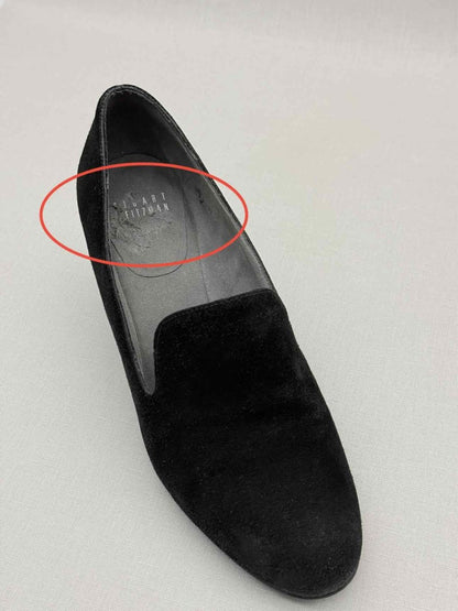 Pre - loved STUART WEITZMAN Wedge Black Size EU 37 Loafers at Reems Closet