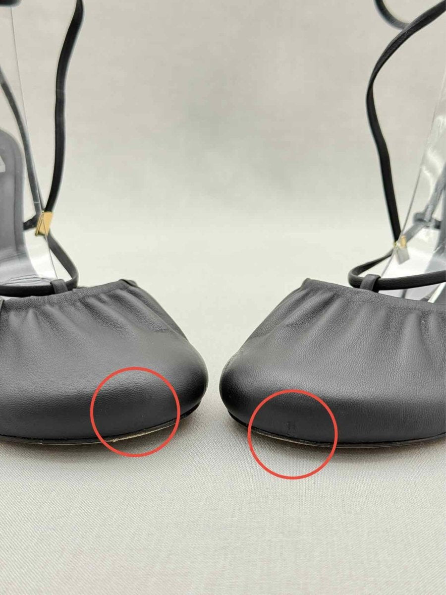 Pre - loved STUDIO AMELIA Round Toe Black Size EU 38 Heeled Sandals at Reems Closet