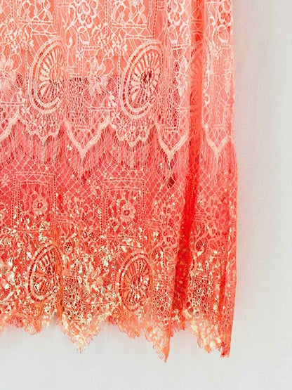 Pre - loved SUNCOO Coral Size Small Long Skirt at Reems Closet