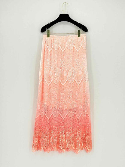 Pre - loved SUNCOO Coral Size Small Long Skirt at Reems Closet