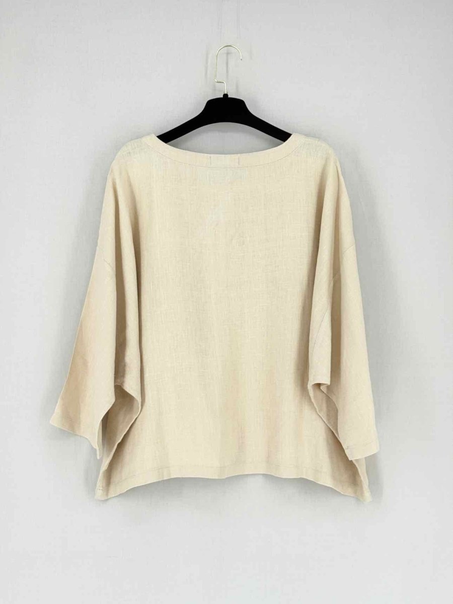 Pre - loved SUZIE KONDI Beige Size Large Blouse at Reems Closet