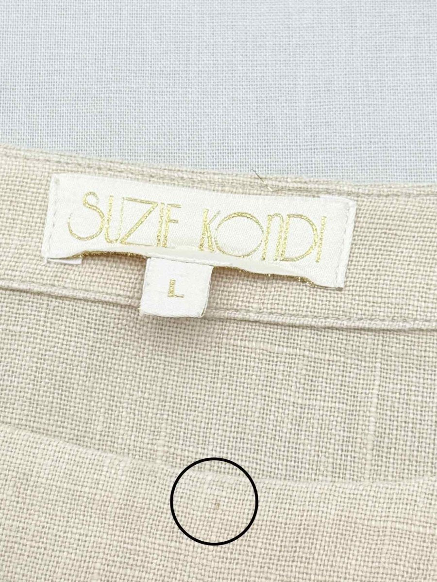 Pre - loved SUZIE KONDI Beige Size Large Blouse at Reems Closet