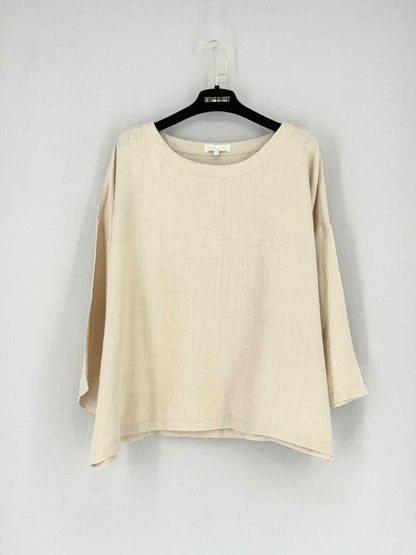 Pre - loved SUZIE KONDI Beige Size Large Blouse at Reems Closet