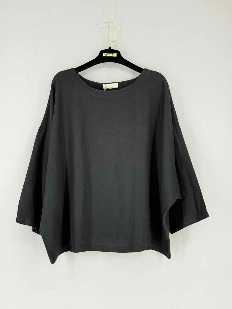 Pre - loved SUZIE KONDI Black Size Large Blouse at Reems Closet