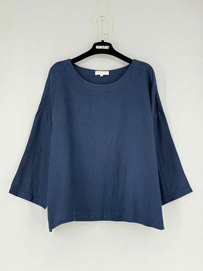 Pre - loved SUZIE KONDI Navy Blue Size Large Blouse at Reems Closet