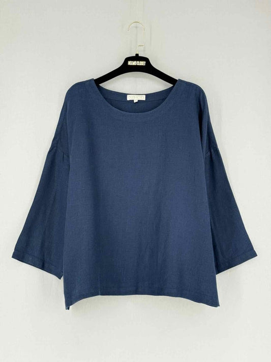 Pre - loved SUZIE KONDI Navy Blue Size Large Blouse at Reems Closet