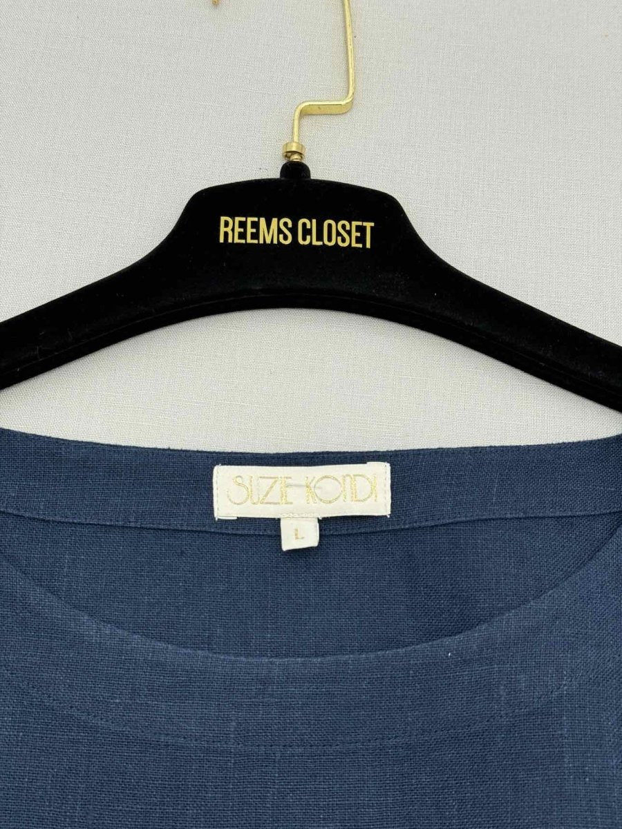 Pre - loved SUZIE KONDI Navy Blue Size Large Blouse at Reems Closet