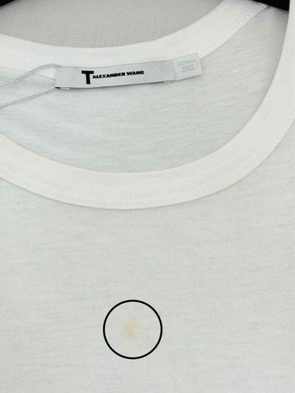 Pre - loved T ALEXANDER WANG Longsleeved White Size XSmall T-shirt at Reems Closet