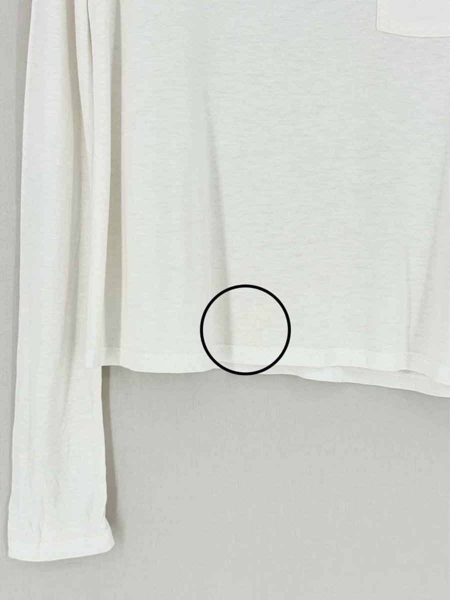 Pre - loved T ALEXANDER WANG Longsleeved White Size XSmall T-shirt at Reems Closet