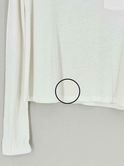 Pre - loved T ALEXANDER WANG Longsleeved White Size XSmall T-shirt at Reems Closet