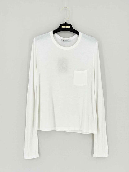 Pre - loved T ALEXANDER WANG Longsleeved White Size XSmall T-shirt at Reems Closet