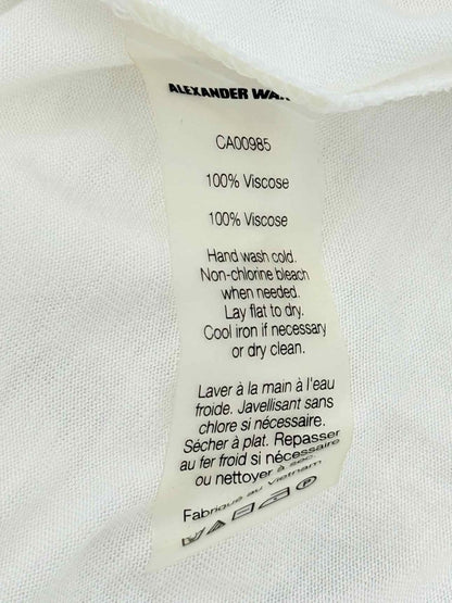 Pre - loved T ALEXANDER WANG Longsleeved White Size XSmall T-shirt at Reems Closet