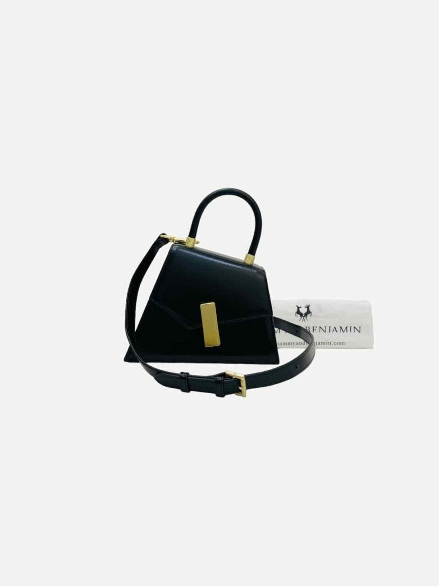 Pre - loved TAMMY & BENJAMIN Cubist Black Shoulder Bag at Reems Closet