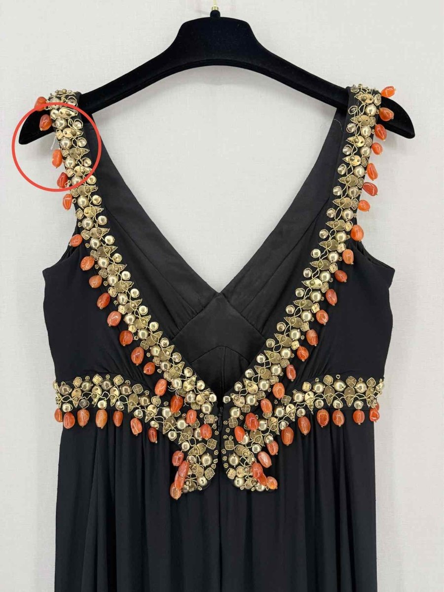 Pre - loved TEMPERLEY Black Size US 8 Long Dress at Reems Closet