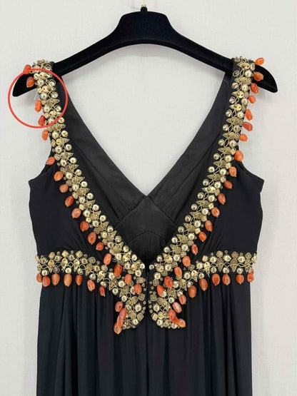 Pre - loved TEMPERLEY Black Size US 8 Long Dress at Reems Closet