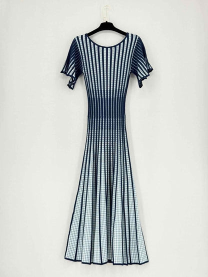 Pre - loved TEMPERLEY Blue Multicolor Size XSmall Midi Dress at Reems Closet