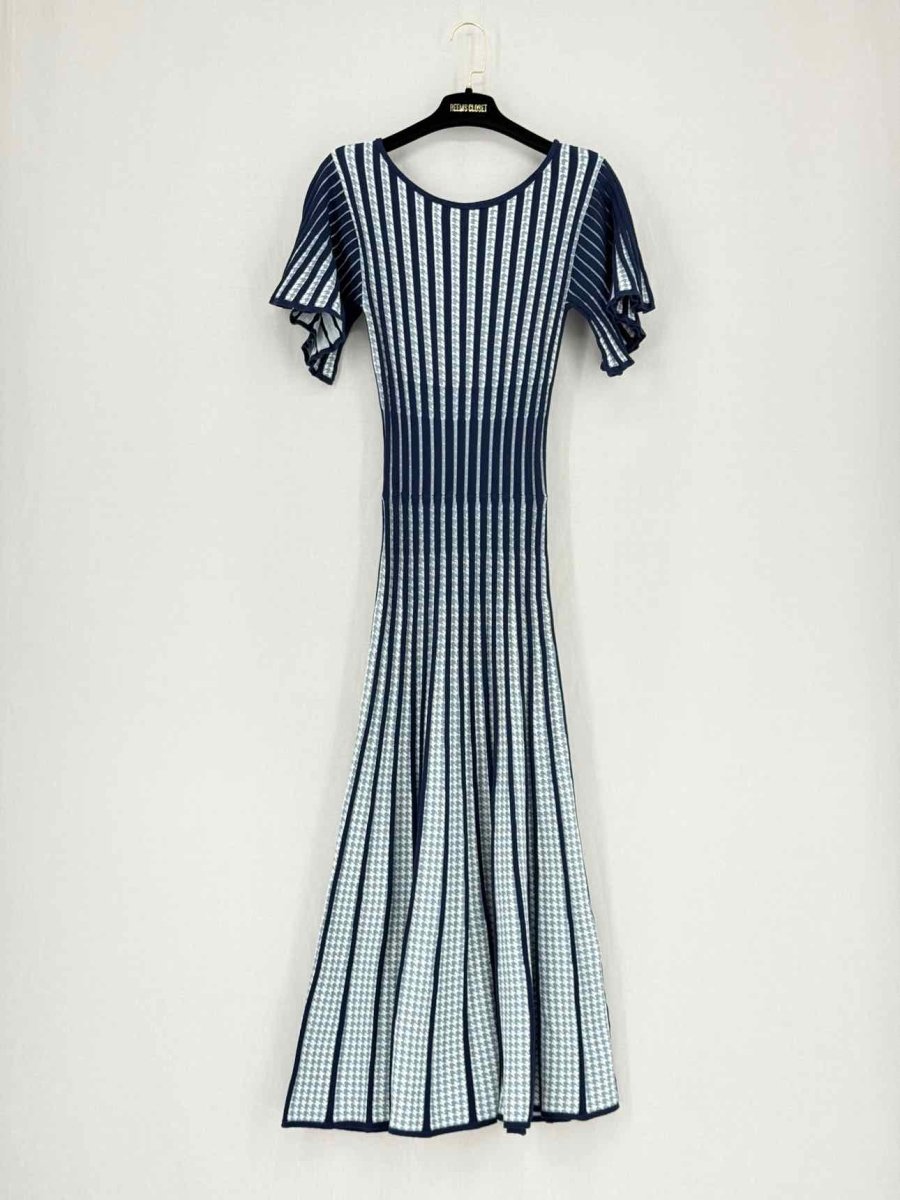 Pre - loved TEMPERLEY Blue Multicolor Size XSmall Midi Dress at Reems Closet