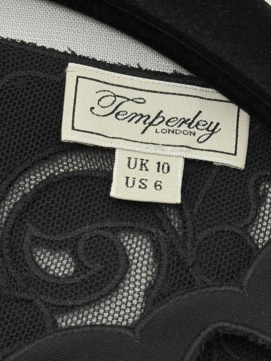 Pre - loved TEMPERLEY LONDON Black Size US 6 Short Dress at Reems Closet