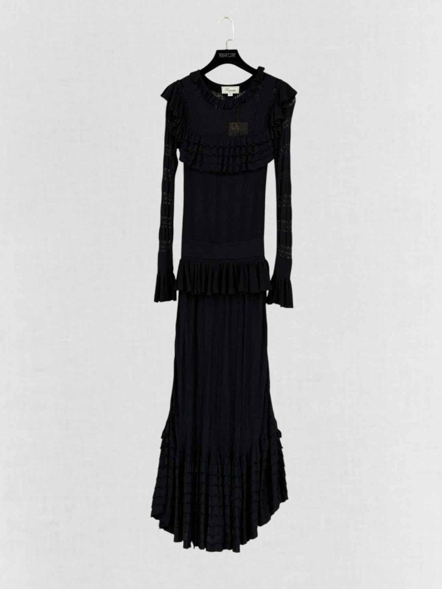 Pre - loved TEMPERLEY LONDON Black Size XSmall Long Dress at Reems Closet
