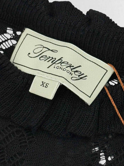 Pre - loved TEMPERLEY LONDON Black Size XSmall Long Dress at Reems Closet