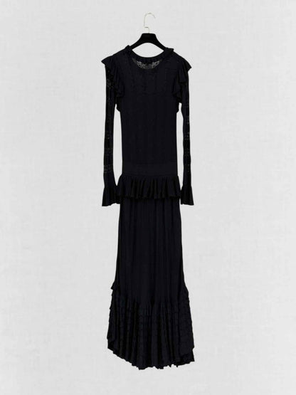 Pre - loved TEMPERLEY LONDON Black Size XSmall Long Dress at Reems Closet