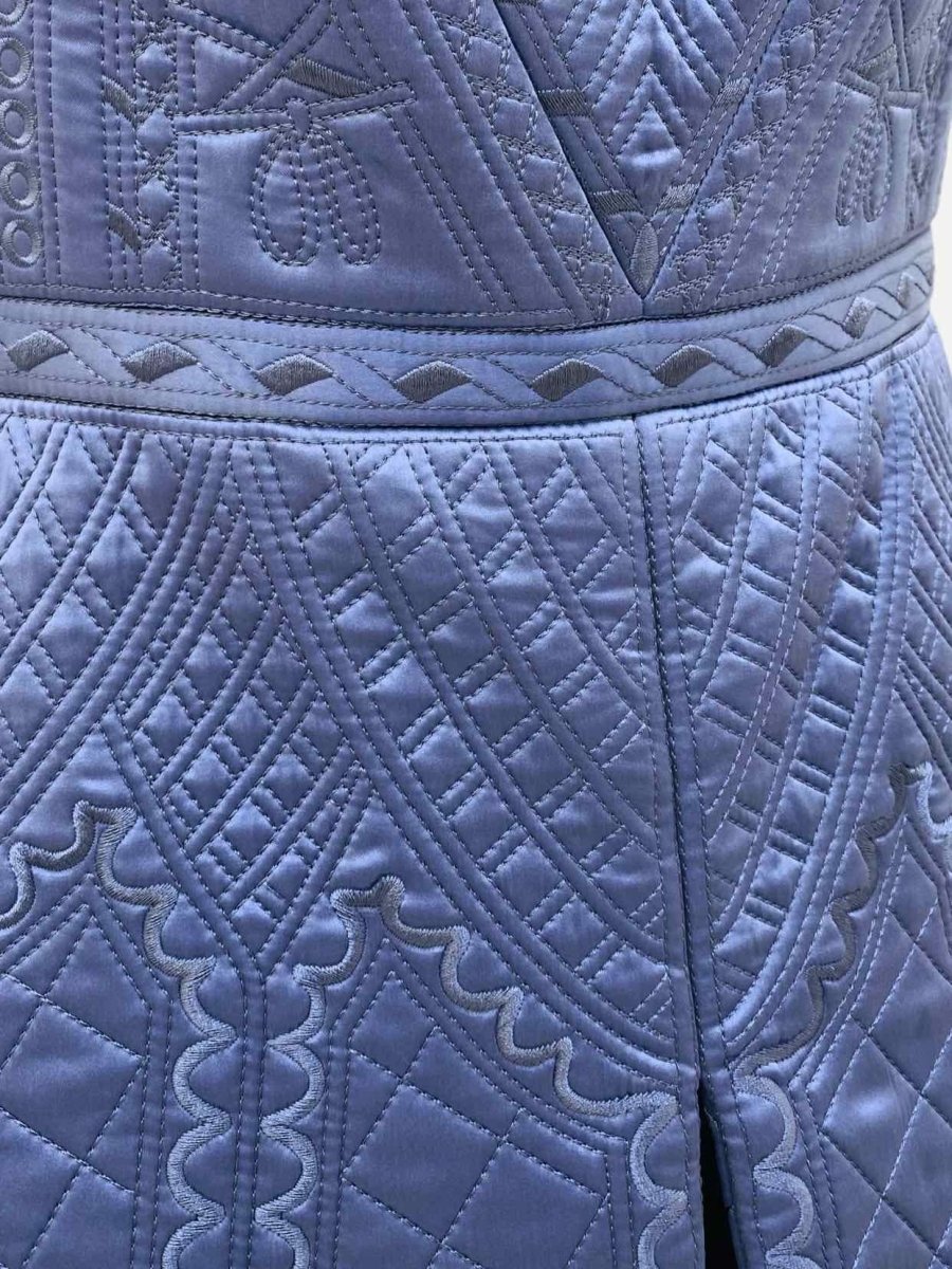 Pre - loved TEMPERLEY LONDON Dragon Blue Size US 4 Midi Dress at Reems Closet