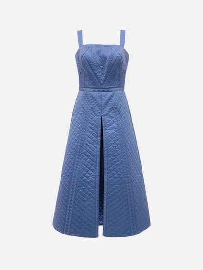 Pre - loved TEMPERLEY LONDON Dragon Blue Size US 4 Midi Dress at Reems Closet