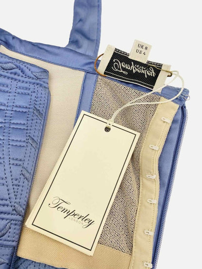 Pre - loved TEMPERLEY LONDON Dragon Blue Size US 4 Midi Dress at Reems Closet