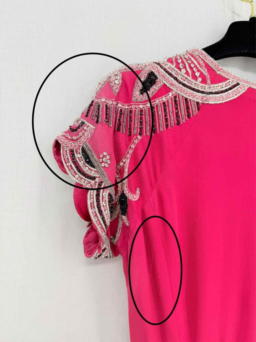 Pre - loved TEMPERLEY LONDON Ursula Fuchsia Size US 8 Long Dress at Reems Closet