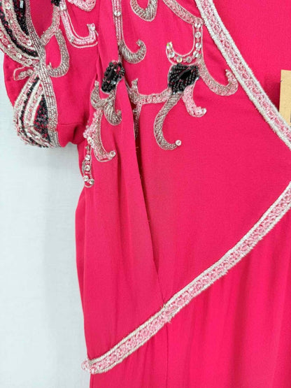 Pre - loved TEMPERLEY LONDON Ursula Fuchsia Size US 8 Long Dress at Reems Closet