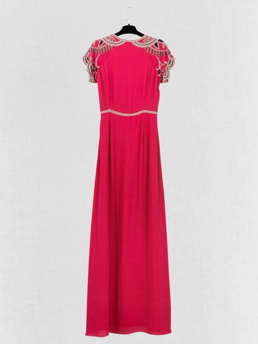 Pre - loved TEMPERLEY LONDON Ursula Fuchsia Size US 8 Long Dress at Reems Closet