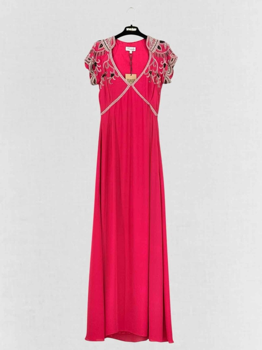 Pre - loved TEMPERLEY LONDON Ursula Fuchsia Size US 8 Long Dress at Reems Closet