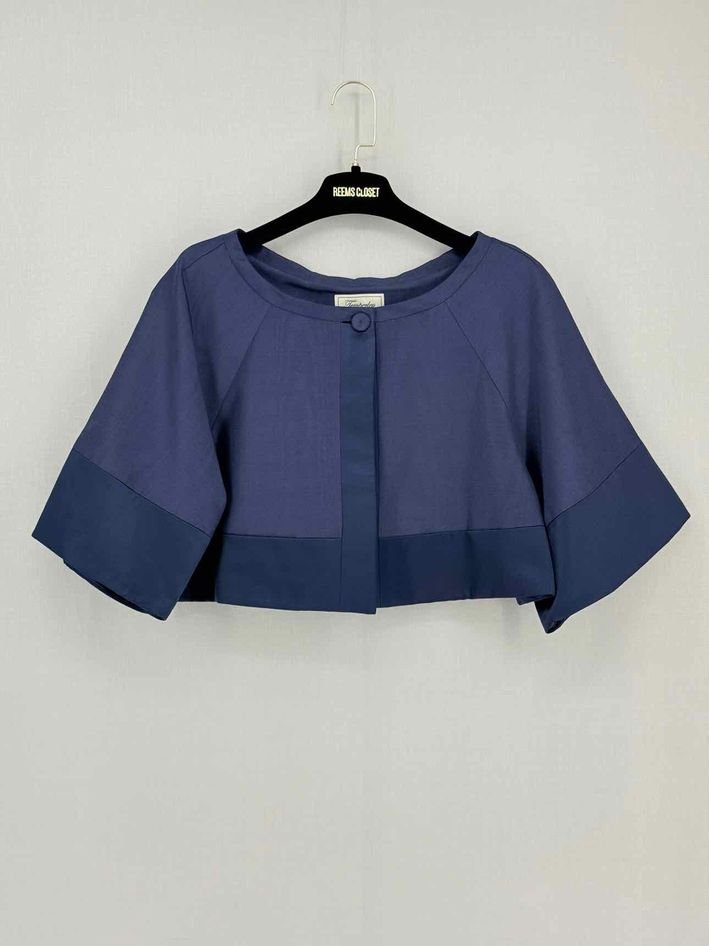 Pre-loved TEMPERLEY Palais Blue Size US 10 Jacket at Reems Closet