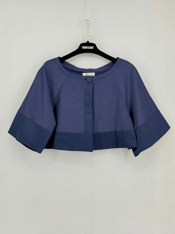 Pre-loved TEMPERLEY Palais Blue Size US 10 Jacket at Reems Closet