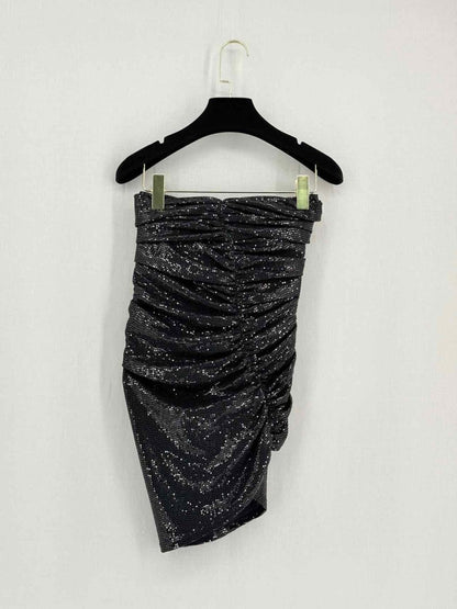Pre-loved THE ATTICO Gonna Black Size US 2 Mini Skirt at Reems Closet