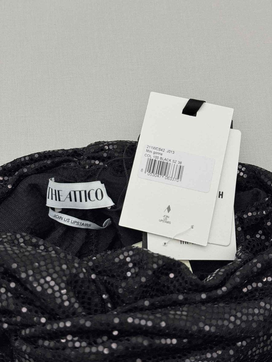 Pre-loved THE ATTICO Gonna Black Size US 2 Mini Skirt at Reems Closet