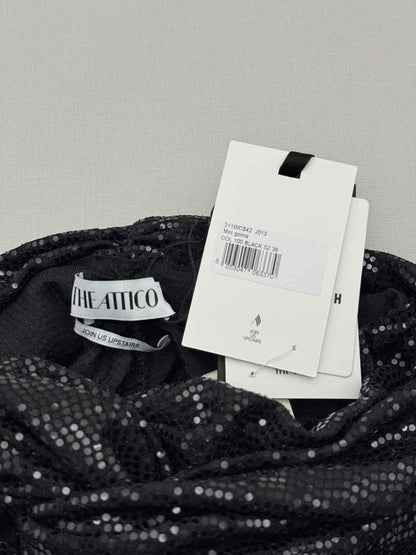 Pre-loved THE ATTICO Gonna Black Size US 2 Mini Skirt at Reems Closet