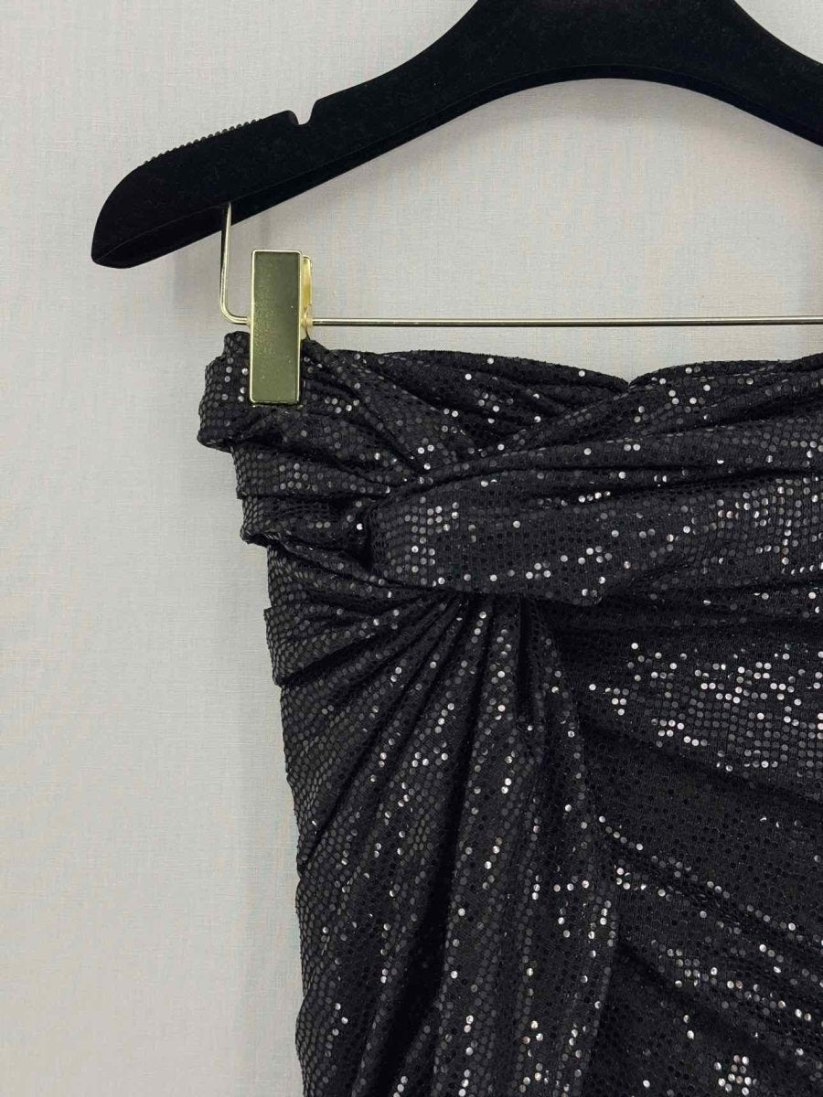 Pre-loved THE ATTICO Gonna Black Size US 2 Mini Skirt at Reems Closet