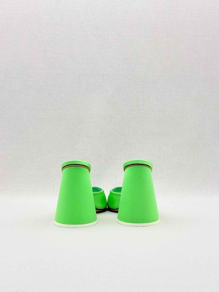 Pre - loved THE ATTICO Luz Green Size EU 36 Heeled Sandals at Reems Closet