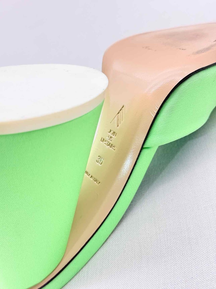 Pre - loved THE ATTICO Luz Green Size EU 36 Heeled Sandals at Reems Closet