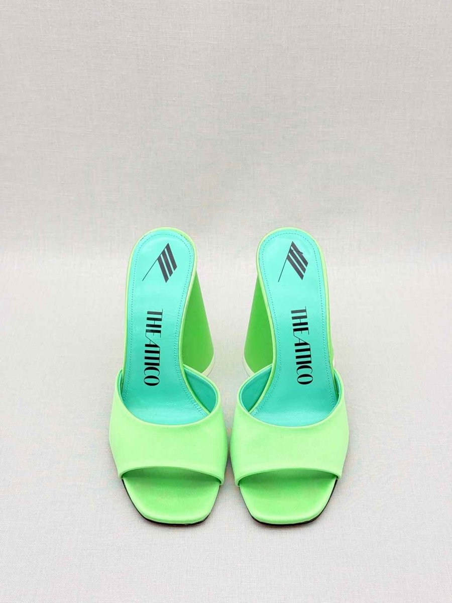 Pre - loved THE ATTICO Luz Green Size EU 36 Heeled Sandals at Reems Closet