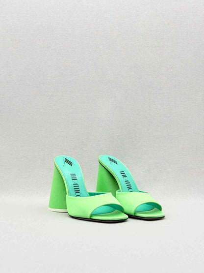 Pre - loved THE ATTICO Luz Green Size EU 36 Heeled Sandals at Reems Closet