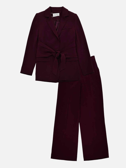 Pre-loved THE FOLD Tailored Burgundy Jacket & Pants Outfit from Reems Closet