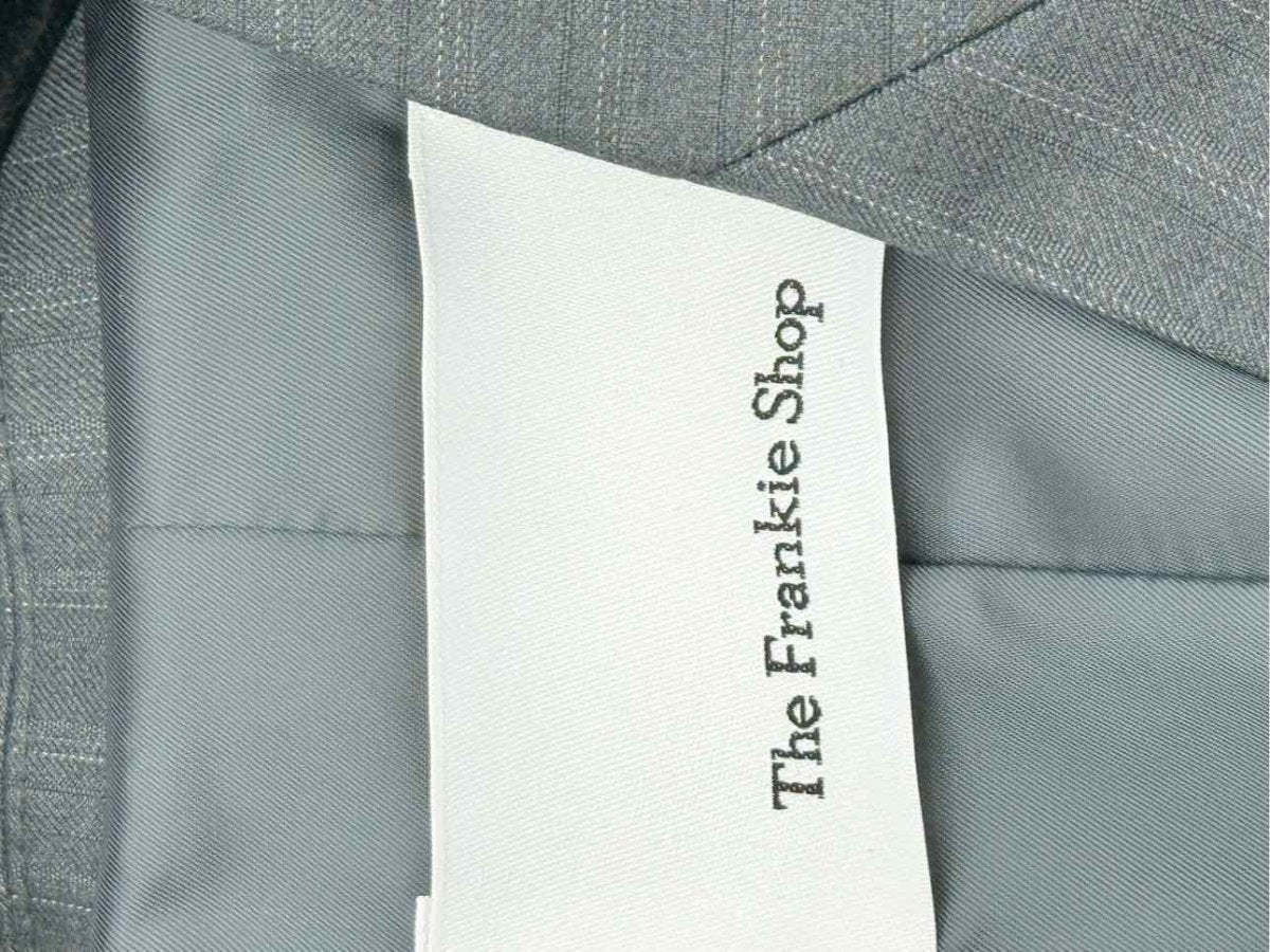 Pre - loved THE FRANKIE SHOP ELISE Grey & White Size Large Jacket at Reems Closet