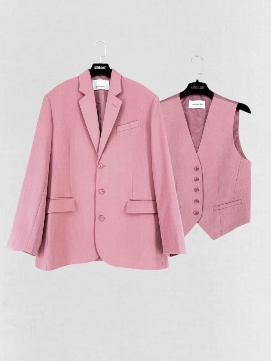 Pre - loved THE FRANKIE SHOP Rose Pink Size Medium/XSmall 2 PC Top at Reems Closet
