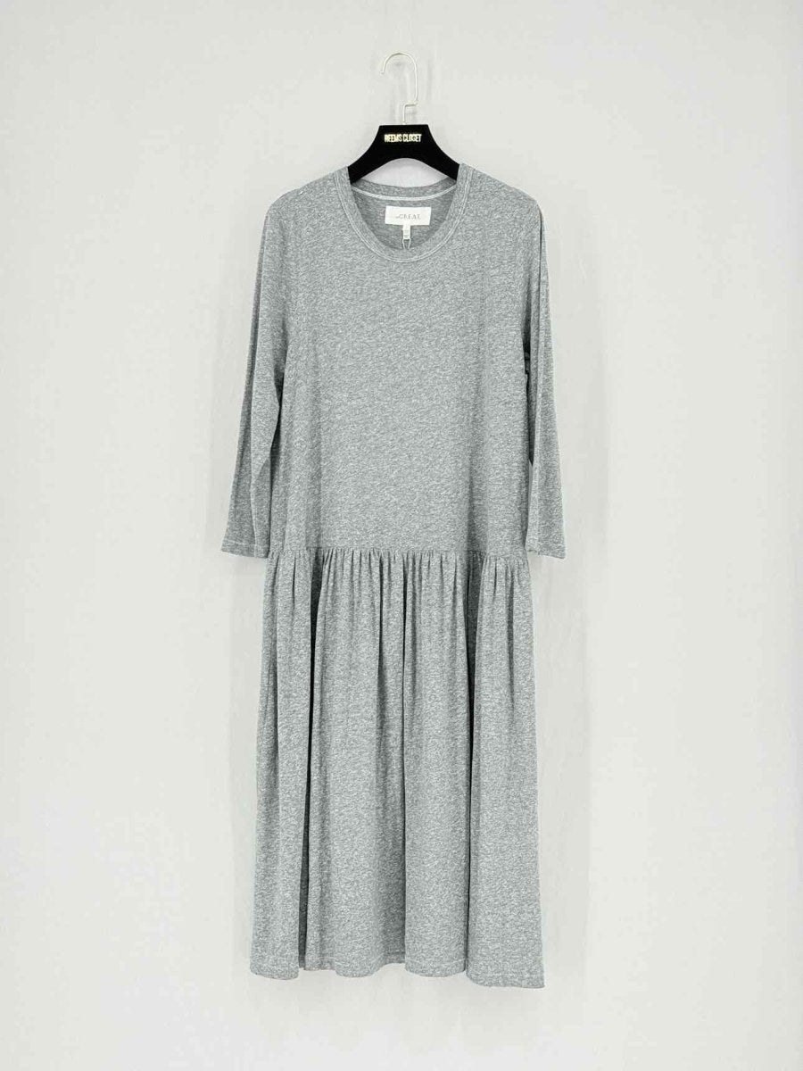 Pre - loved THE GREAT Grey Size US 4 Knee Length Dress at Reems Closet