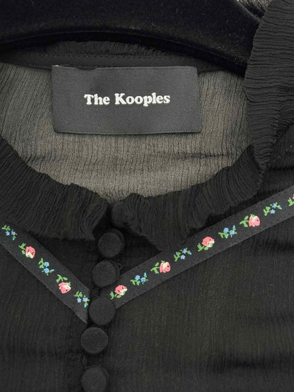 Pre - loved THE KOOPLES Black Embellished Size Medium Top at Reems Closet