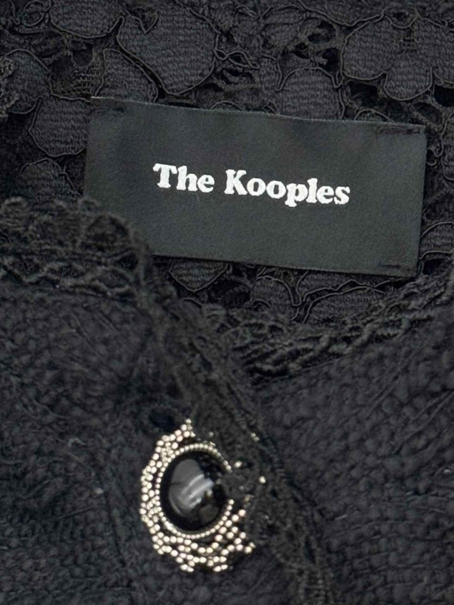 Pre - loved THE KOOPLES Black Tweed Size US 6 Jacket at Reems Closet